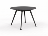 Euro Meeting Table 1200 dia-Meeting Room Furniture-Black Leg-Auckland Delivery-Commercial Traders - Office Furniture