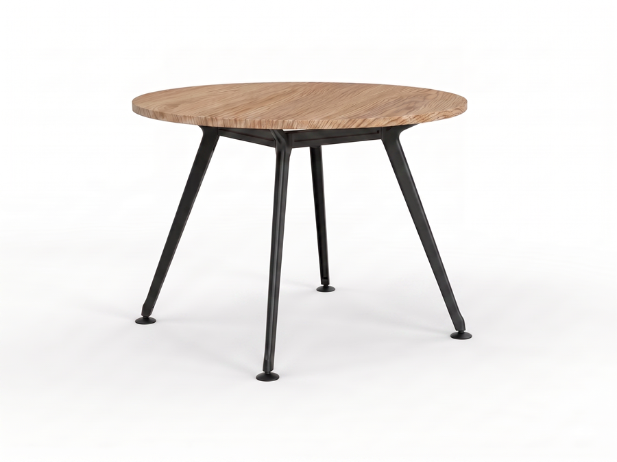 Euro Meeting Table 1200 dia-Meeting Room Furniture-Black Leg-Auckland Delivery-Commercial Traders - Office Furniture