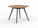 Euro Meeting Table 1200 dia-Meeting Room Furniture-Black Leg-Auckland Delivery-Commercial Traders - Office Furniture