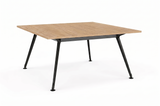 Euro Meeting Table 1800 x 1800-Meeting Room Furniture-Black-South Island Delivery (Ground Floor)-Commercial Traders - Office Furniture