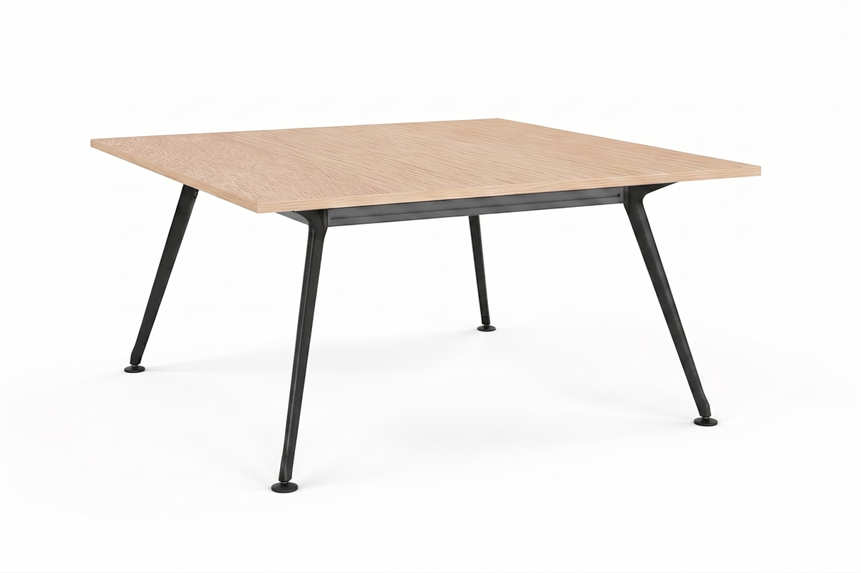 Euro Meeting Table 1800 x 1800-Meeting Room Furniture-Black-South Island Delivery (Ground Floor)-Commercial Traders - Office Furniture
