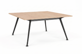 Euro Meeting Table 1800 x 1800-Meeting Room Furniture-Black-South Island Delivery (Ground Floor)-Commercial Traders - Office Furniture