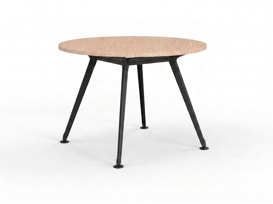 Euro Meeting Table 1200 dia-Meeting Room Furniture-Black Leg-Auckland Delivery-Commercial Traders - Office Furniture
