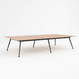 Euro Boardroom Table 3600 x 1800-Meeting Room Furniture-Refined Oak-Black Leg-North Island (Ground Floor)-Commercial Traders - Office Furniture