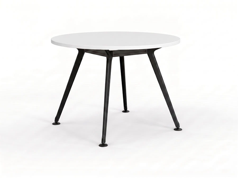 Euro Meeting Table 1200 dia-Meeting Room Furniture-Black Leg-Auckland Delivery-Commercial Traders - Office Furniture