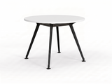 Euro Meeting Table 1200 dia-Meeting Room Furniture-Black Leg-Auckland Delivery-Commercial Traders - Office Furniture