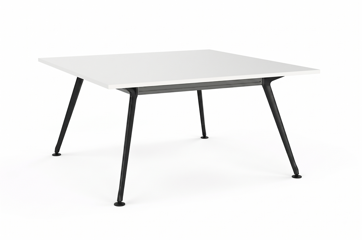 Euro Meeting Table 1800 x 1800-Meeting Room Furniture-Black-South Island Delivery (Ground Floor)-Commercial Traders - Office Furniture