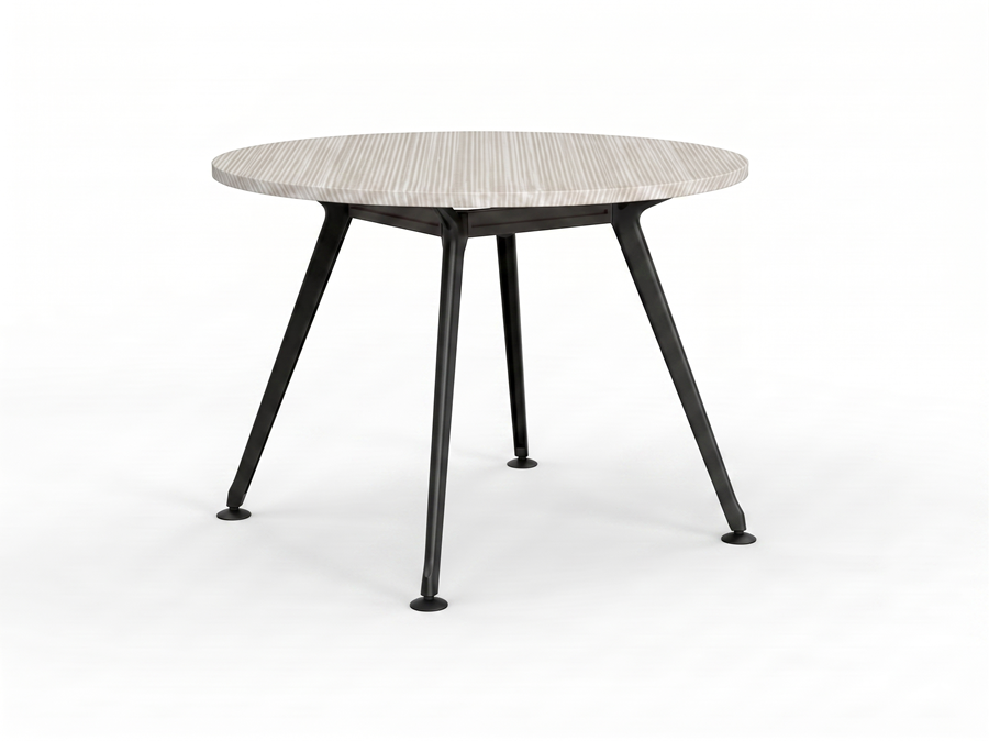 Euro Meeting Table 1200 dia-Meeting Room Furniture-Black Leg-Auckland Delivery-Commercial Traders - Office Furniture