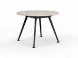 Euro Meeting Table 1200 dia-Meeting Room Furniture-Black Leg-Auckland Delivery-Commercial Traders - Office Furniture