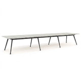 Euro Boardroom Table 4800 x 1200-Meeting Room Furniture-Silver Strata-Black Leg-North Island (Ground Floor)-Commercial Traders - Office Furniture