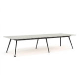 Euro Boardroom Table 3600 x 1200-Meeting Room Furniture-Silver Strata-Black Leg-North Island (Ground Floor)-Commercial Traders - Office Furniture