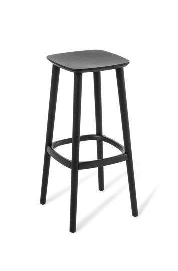 Babila Barstool-Lunchroom Furniture-Black Stained Ash-Bar Stool-Commercial Traders - Office Furniture