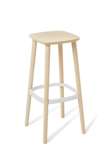 Babila Barstool-Lunchroom Furniture-Bleached Ash-Bar Stool-Commercial Traders - Office Furniture