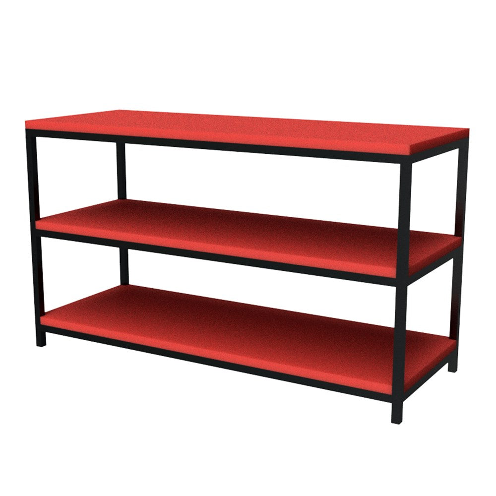 Shelving Unit Bag Rack 1200mm-Education Furniture-Red-Commercial Traders - Office Furniture