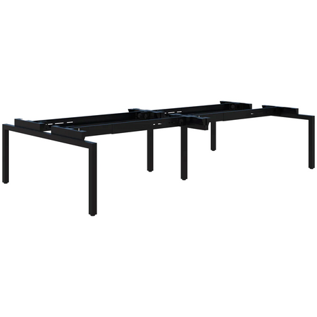 Balance Desk Base Only - 4 Pod Back to Back-Desks-Black-Commercial Traders - Office Furniture