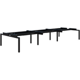 Balance Desk Base Only - 6 Pod Back to Back-Desks-Black-Commercial Traders - Office Furniture