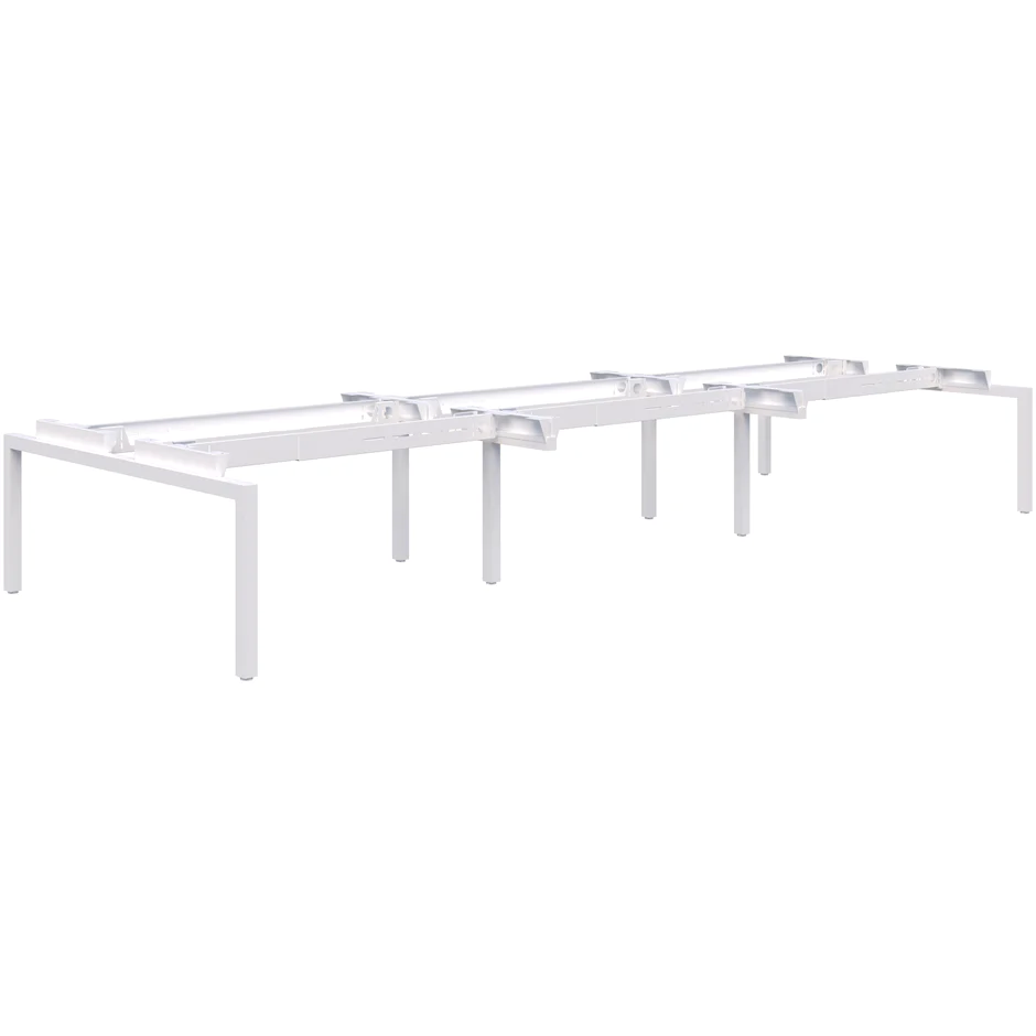 Balance Desk Base Only - 6 Pod Back to Back-Desks-Black-Commercial Traders - Office Furniture