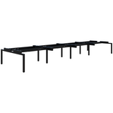 Balance Desk Base Only - 8 Pod Back to Back-Desks-Black-Commercial Traders - Office Furniture