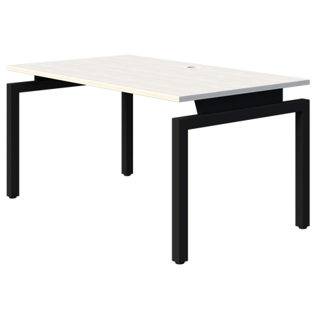 Balance 2 person pod desk 1200 x 700 (Side by Side)-Desking-Silver Strata-Black-Commercial Traders - Office Furniture