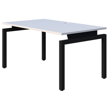 Balance 2 person pod desk 1200 x 700 (Side by Side)-Desking-Snow Velvet-Black-Commercial Traders - Office Furniture