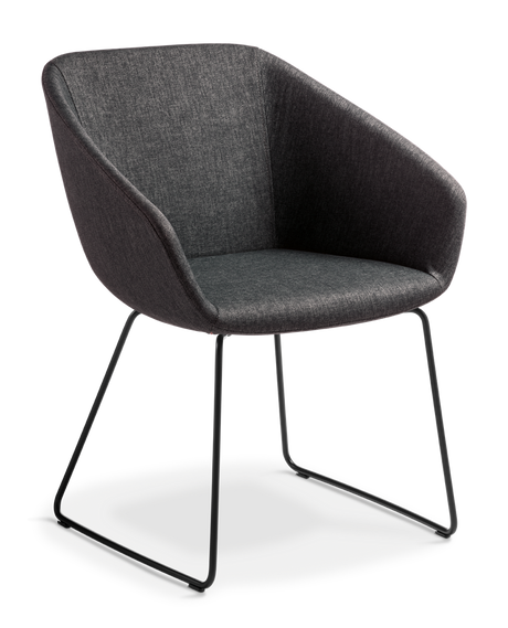 Barker Sled Base-Reception Chairs-Keylargo-Commercial Traders - Office Furniture