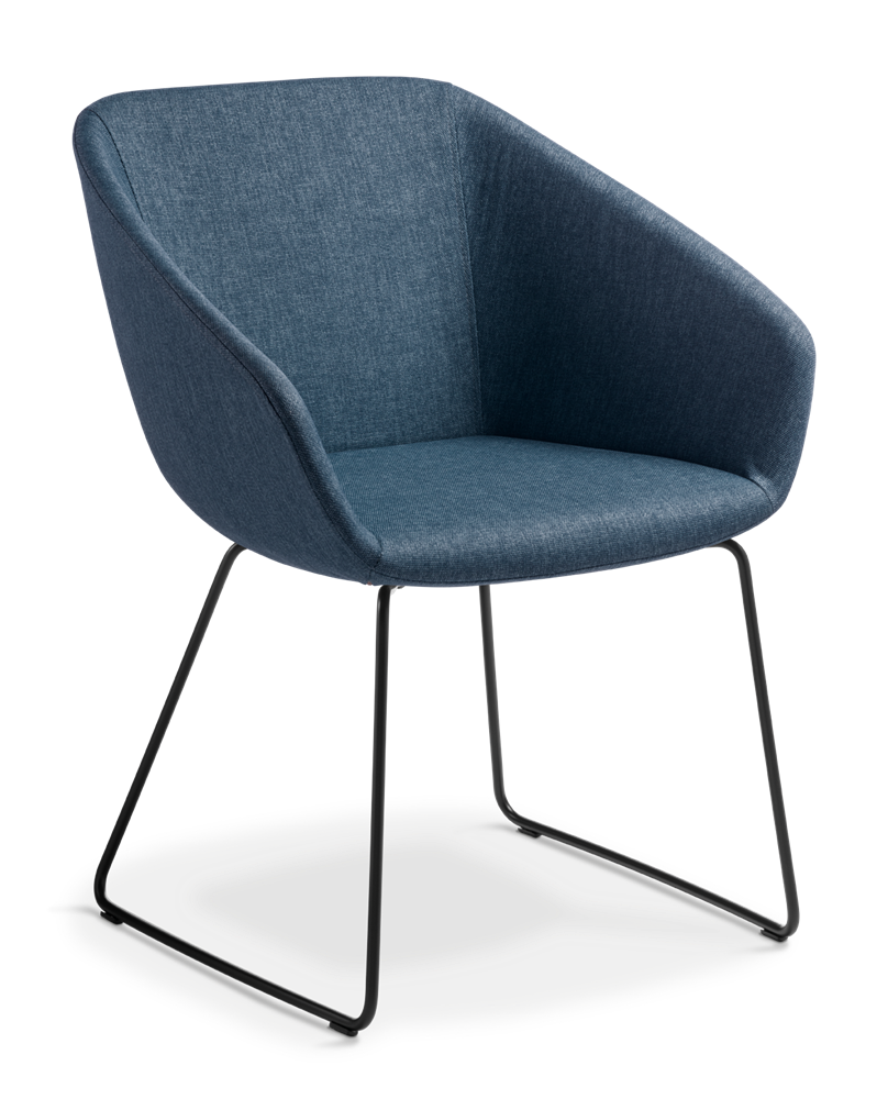 Barker Sled Base-Reception Chairs-Keylargo-Commercial Traders - Office Furniture