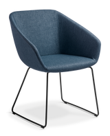 Barker Sled Base-Reception Chairs-Keylargo-Commercial Traders - Office Furniture