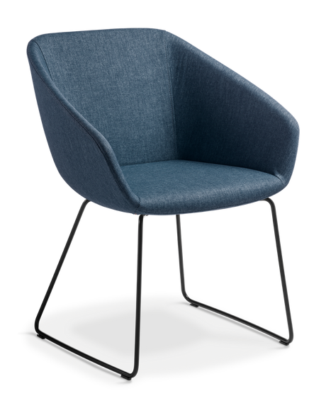 Barker Sled Base-Reception Chairs-Keylargo-Commercial Traders - Office Furniture