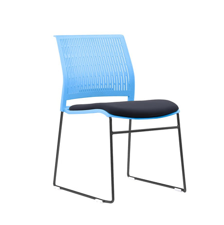 Magnus Chair - Padded Seat-Meeting Room Furniture-Blue-Black-North Island Delivery-Commercial Traders - Office Furniture