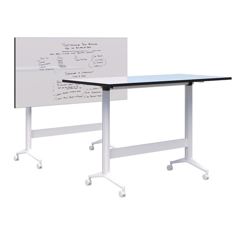 Boost Flip Leaner-Meeting Tables-1200 x 800-Whiteboard (Writable HPL)-White-Commercial Traders - Office Furniture