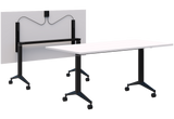 Boost Flip Table-Meeting Room Furniture-1800 x 900-Snow Velvet-Black-Commercial Traders - Office Furniture