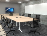 Boost Flip Table-Meeting Room Furniture-1200 x 800-Snow Velvet-Black-Commercial Traders - Office Furniture