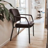 Buro Lindis Chair - 4 Leg-Meeting Room Furniture-Dark Blue-Flat Pack-No Arms-Commercial Traders - Office Furniture