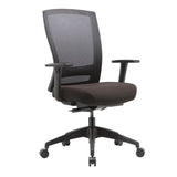 Buro Mentor Mesh Executive Chair-Office Chairs-Black Nylon-No arms thanks-Flat Pack Please-Commercial Traders - Office Furniture