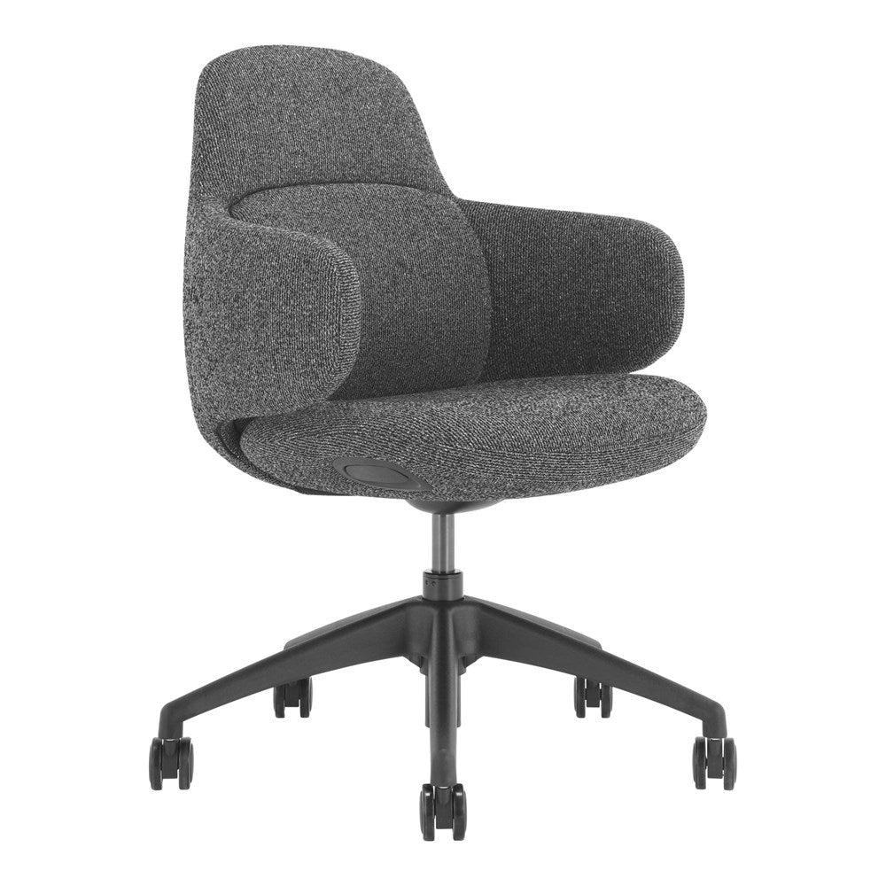 Buro Odyssey-Office Chairs-Black PU-Flat Pack Please-Commercial Traders - Office Furniture