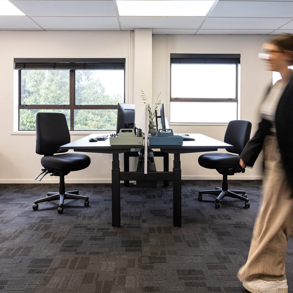Buro Roma 3 Chair - High Back-Office Chairs-Black - Quickship-No Thanks-Flat Pack Please-Commercial Traders - Office Furniture