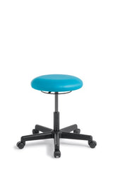 Button Stool-Office Chairs-Quantum-Standard Castors-Commercial Traders - Office Furniture