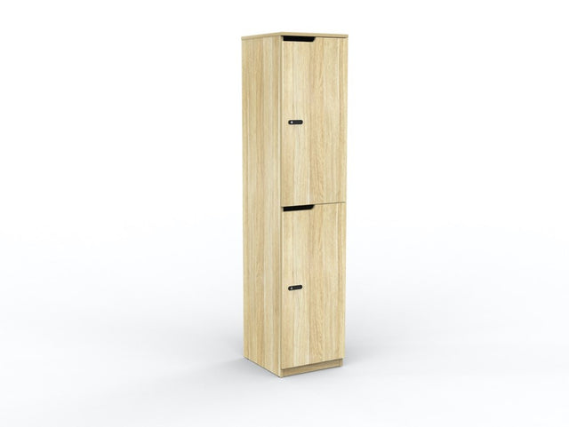 Cubit Lockers-Storage-2-Door-Atlantic Oak-Commercial Traders - Office Furniture