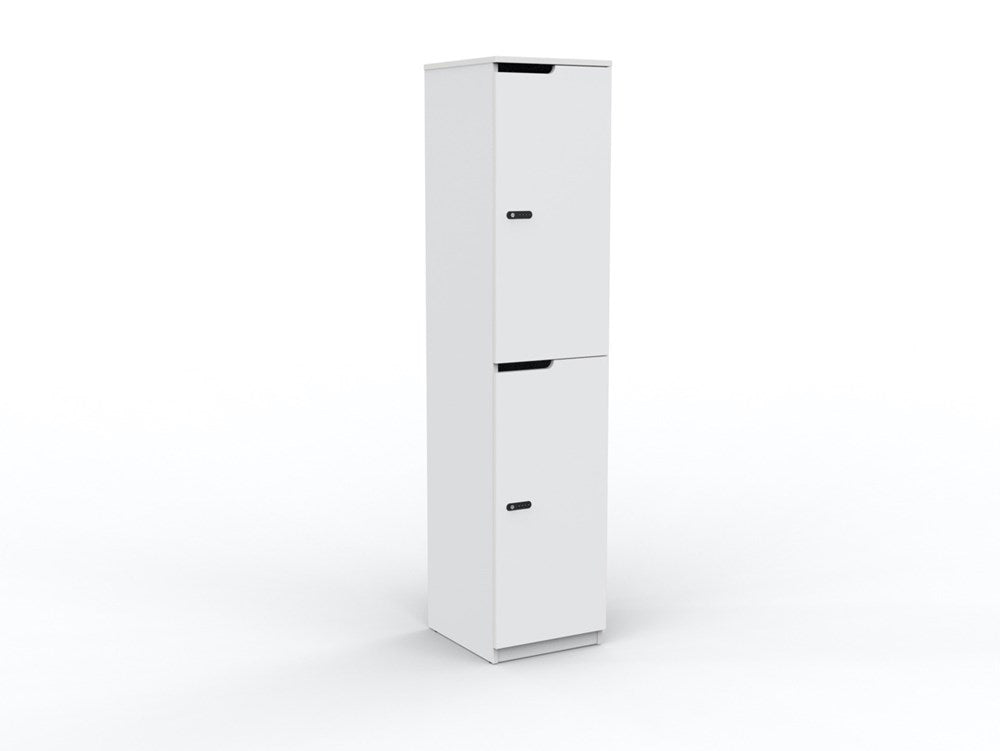 Cubit Lockers-Storage-2-Door-White-Commercial Traders - Office Furniture