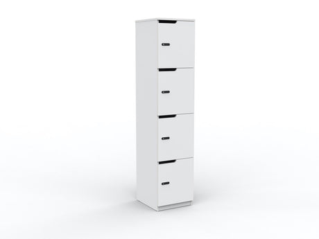 Cubit Lockers-Storage-4-Door-White-Commercial Traders - Office Furniture