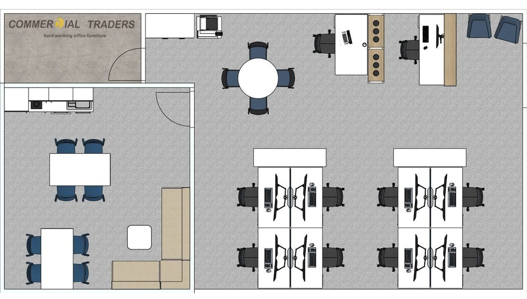 10 Person Office Fitout - Design and Layout – Commercial Traders ...