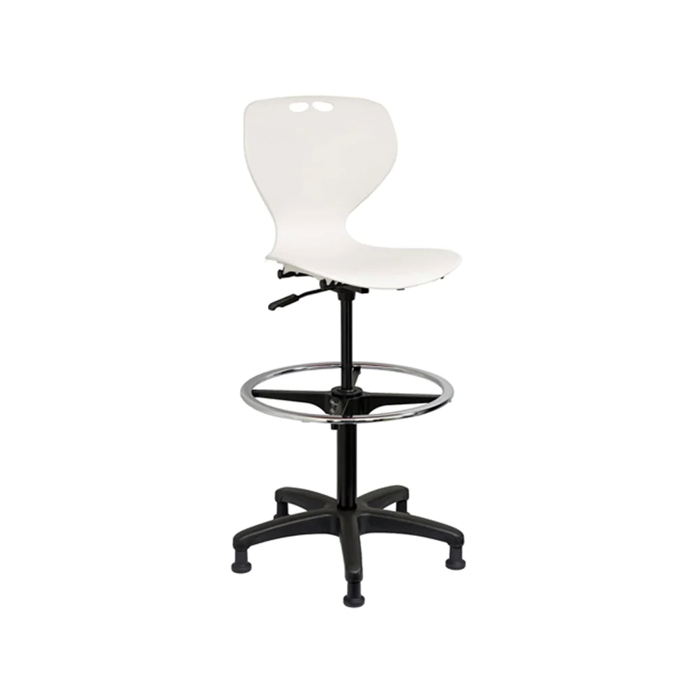Mata Architectural Chair-Office Chairs-Black-Castors-No seat pad-Commercial Traders - Office Furniture