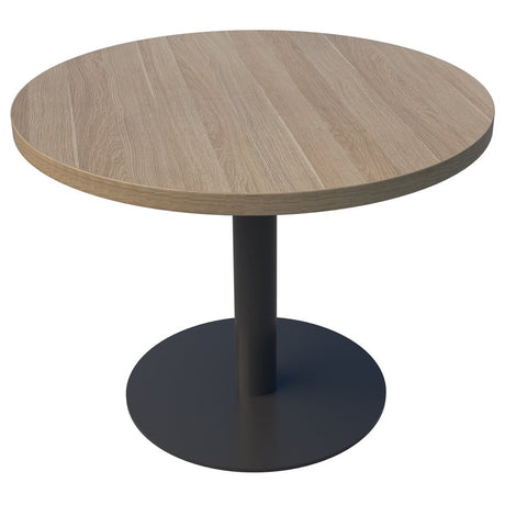 Classic Coffee Table - 600mm-Reception Furniture-Classic Oak-Black-Commercial Traders - Office Furniture