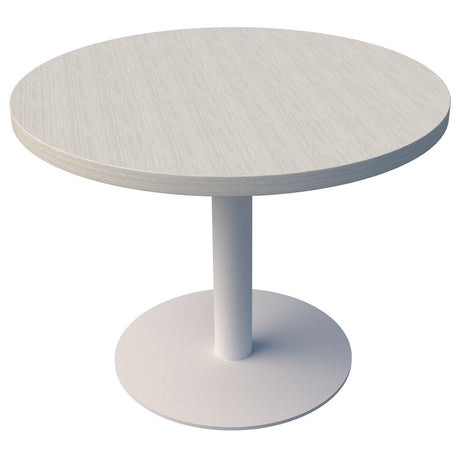 Classic Coffee Table - 600mm-Reception Furniture-Silver Strata-White-Commercial Traders - Office Furniture