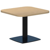 Classic Square Coffee Table-Reception Furniture-600 x 600-Classic Oak-Black-Commercial Traders - Office Furniture