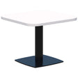 Classic Square Coffee Table - 600mm-Reception Furniture-White-Black-Commercial Traders - Office Furniture