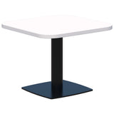 Classic Square Coffee Table-Reception Furniture-600 x 600-White-Black-Commercial Traders - Office Furniture
