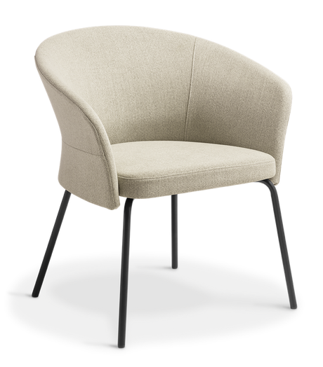 Clove Visitor Chair-Reception Furniture-Oatmeal-Commercial Traders - Office Furniture
