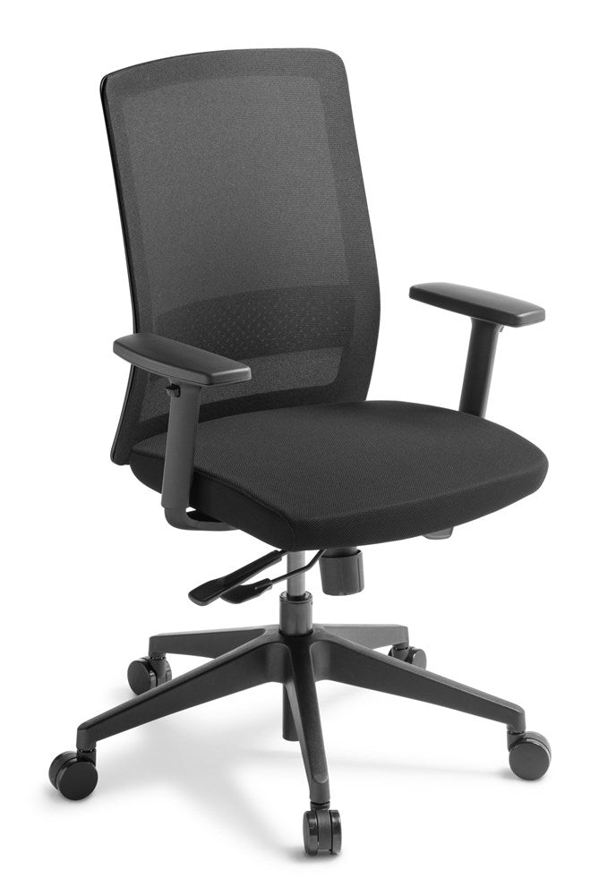 Coach Mesh Chair-Office Chairs-Standard Black-No Arms Thanks-Commercial Traders - Office Furniture