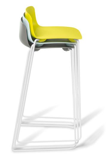 Coco Bar Stool - Kitchen Height-Lunchroom Chairs-Grey/Black-Commercial Traders - Office Furniture